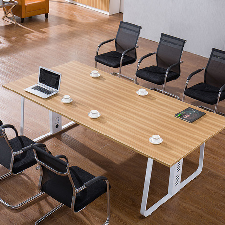 회의 테이블 사무실 가구 상업 가구 현대 패널 + 철강 사무실 책상 도매 크기 유럽 스타일을 사용자 정의 할 수 있습니다